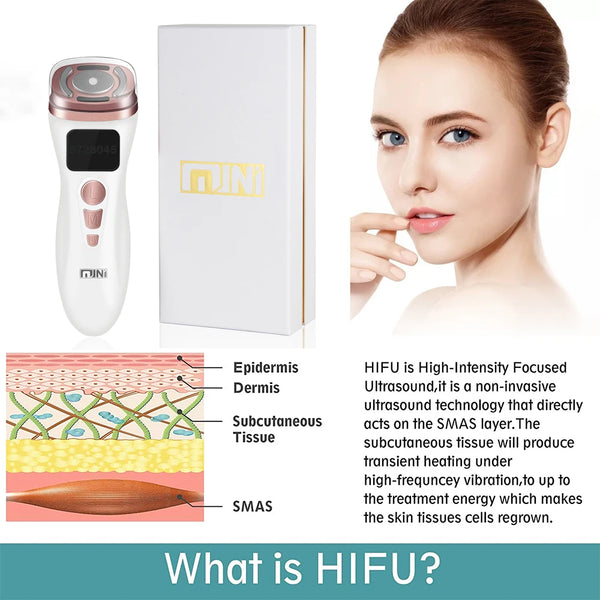 NEW Mini HIFU Machine Ultrasound Machine RF Fadiofrecuencia EMS Microcurrent Lift Firm Tightening Skin Wrinkle Skin Care Product