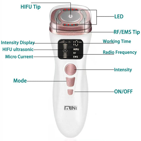 새로운 미니 HIFU 기계 초음파 기계 RF Fadiofrecuencia EMS 미세 전류 리프트 회사 강화 피부 주름 스킨 케어 제품